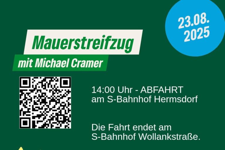 Mauer-Fahrradtour mit den Grünen.