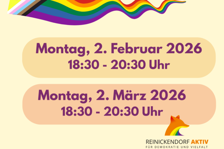 Queere Austauschtreffen in Reinickendorf/Queer meetup in Reinickendorf