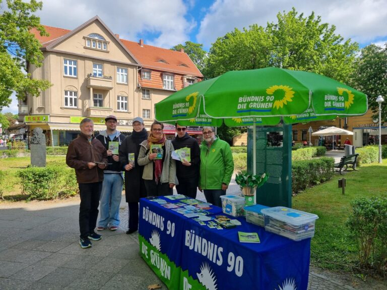 Unsere Kandidat*innen für den Bezirk unterwegs in Reinickendorf
